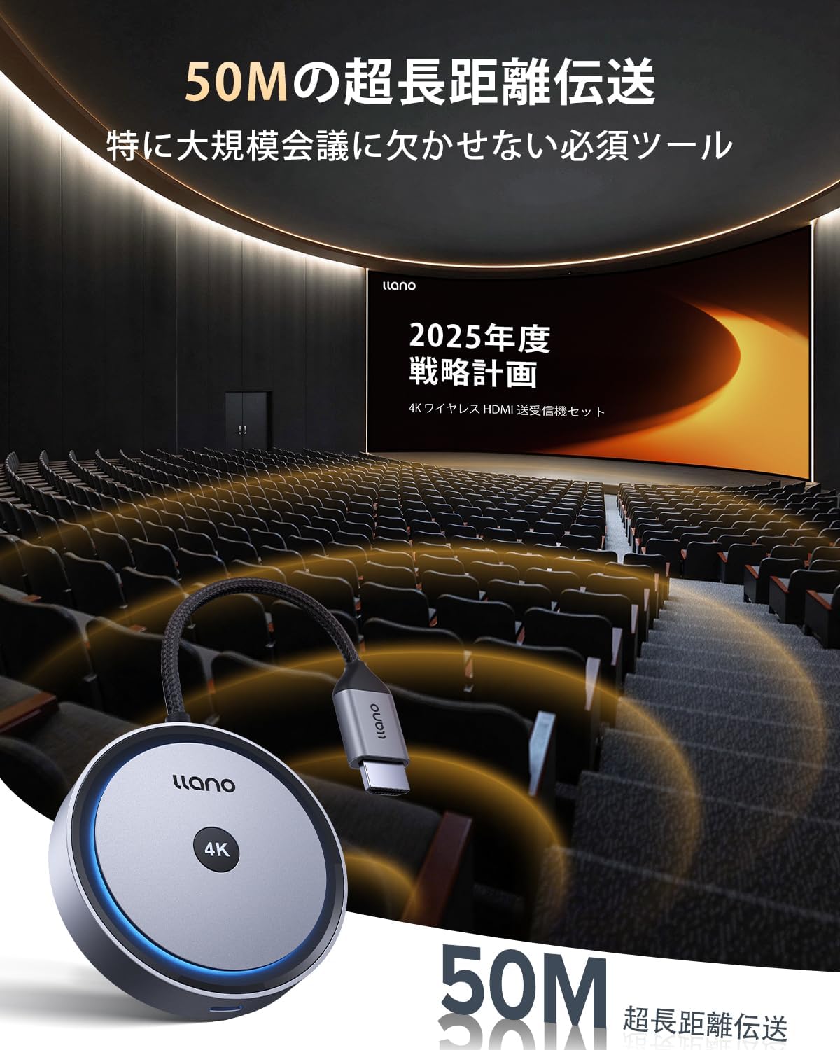楽天市場】「2025年新登場 4K」 llanoワイヤレス HDMI 無線受信機 4K