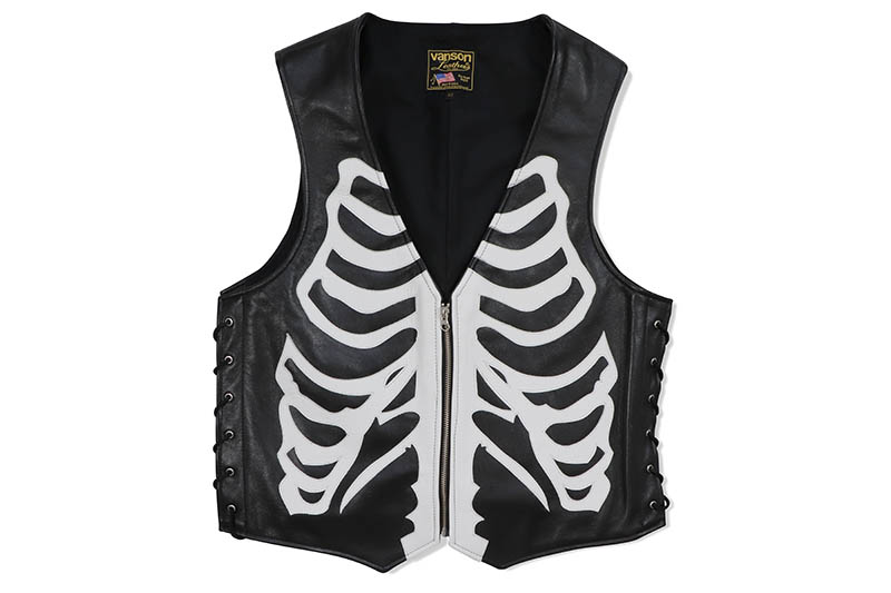 楽天市場】VANSON BONE VEST (VZLB:BLACK)バンソン/レザーベスト