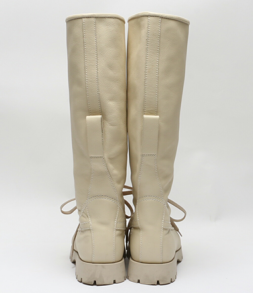 楽天市場】【中古】 ジルサンダー ロングブーツ ホワイト レース