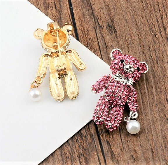 楽天市場】スワロフスキー パール の 風船を持った テディベア