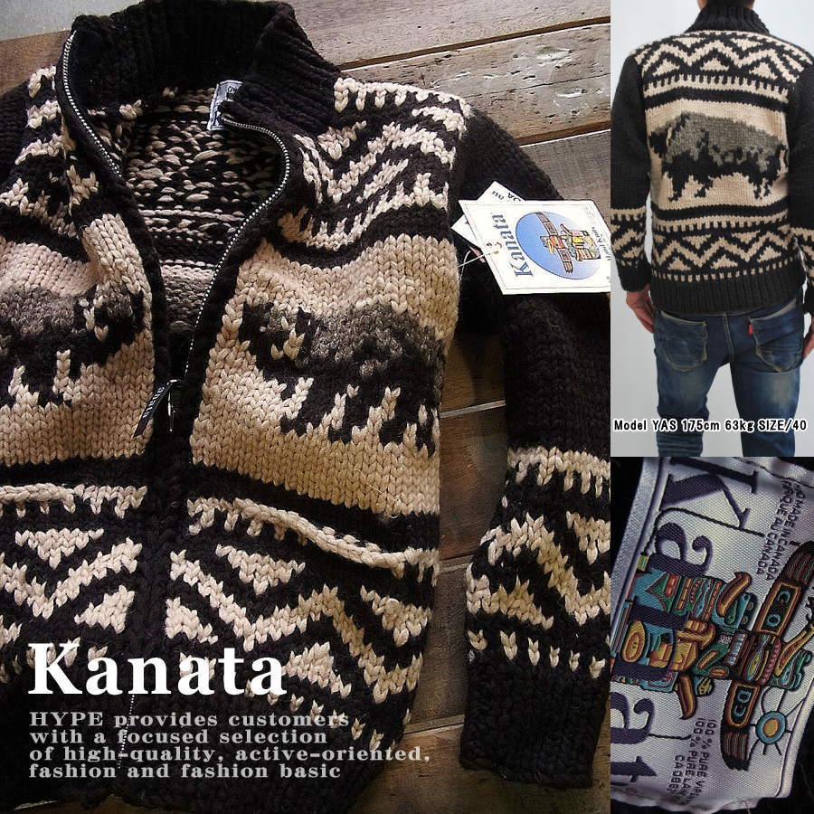 楽天市場】Kanata カナタ カウチンセーター メンズ バッファロー柄