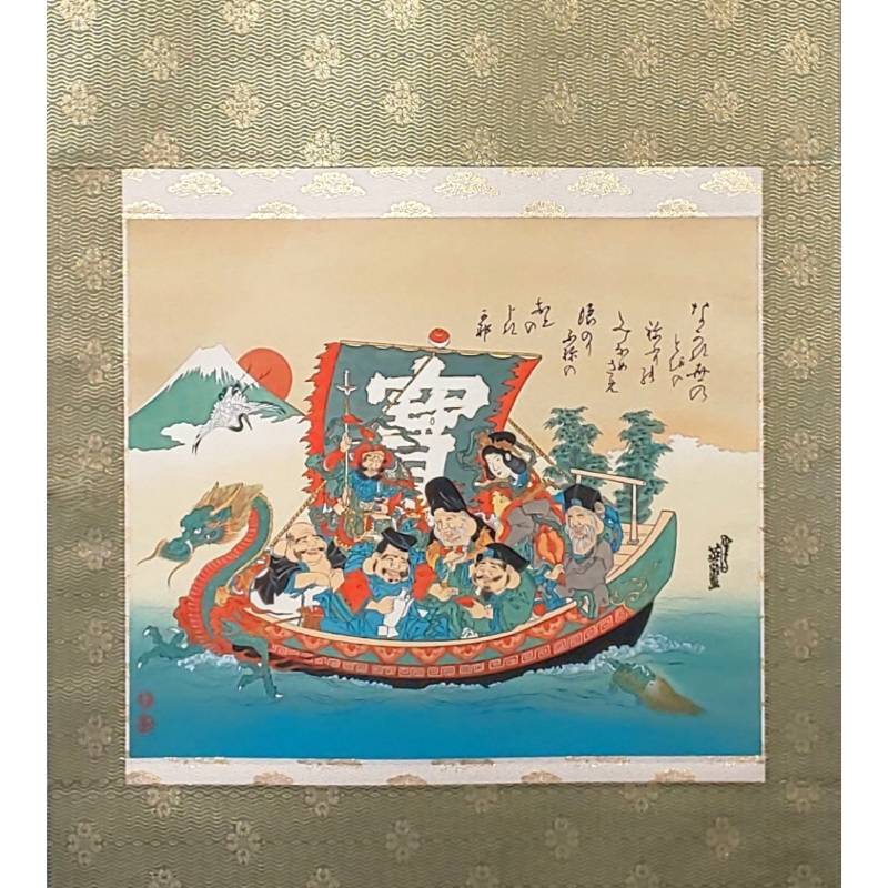 楽天市場】掛け軸 七福神 宝船 溪斎英泉 掛軸 国産 年中掛け 床の間