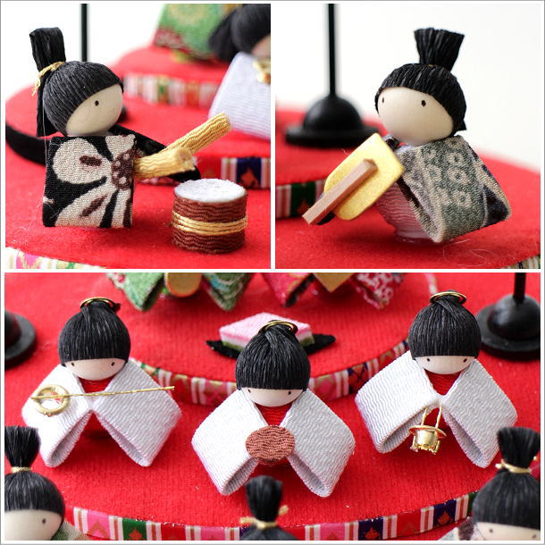 楽天市場】おひなさま お雛様 ひな人形 三段 置物 ちりめん細工