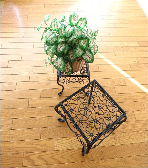 楽天市場】アイアンフラワースタンド 大小2個セット 花台 植木鉢 観葉