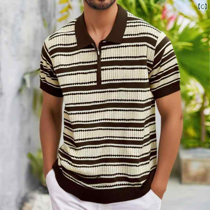 楽天市場】ポロシャツ 夏 ストライプ 横縞模様 半袖 メンズ 選べる