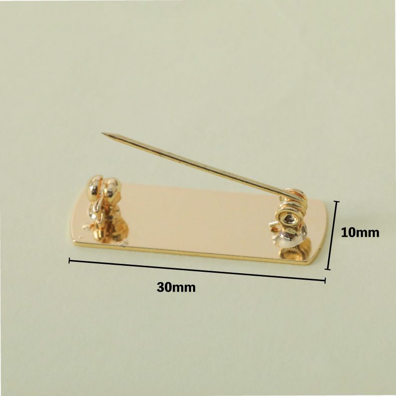 楽天市場】【アクセサリー 金具】ブローチピン ネームプレート 貼付け