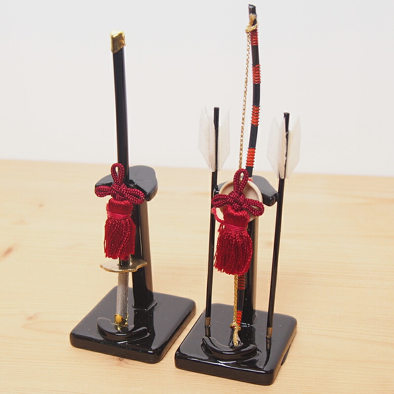 楽天市場】ミニ弓太刀飾り 12cm 五月人形 端午の節句 飾り ミニチュア