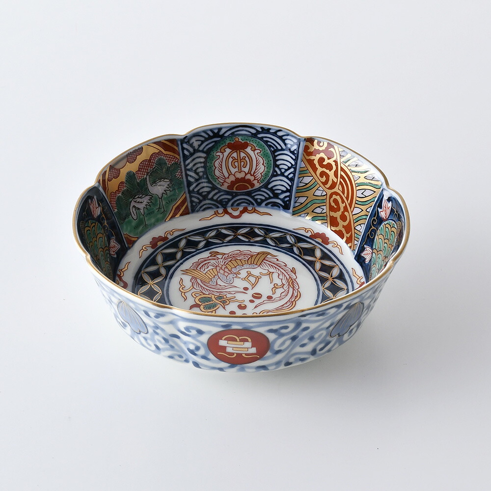 楽天市場】染錦八方間取外唐草 小鉢【波佐見焼き】石丸陶芸林九郎窯