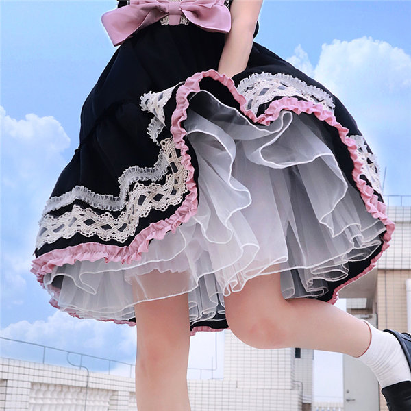 楽天市場】パニエ レディース スカート ロリータ ワイヤー無し