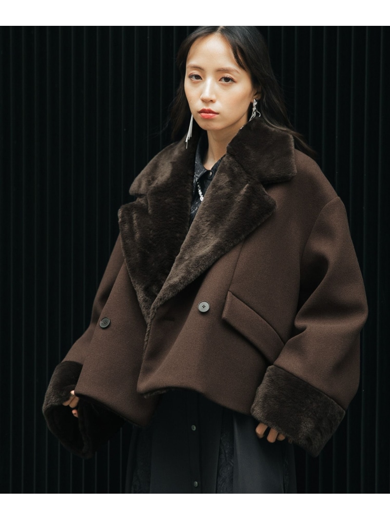 楽天市場】ウーリーテックフェイクファーショートコート HARE ハレ