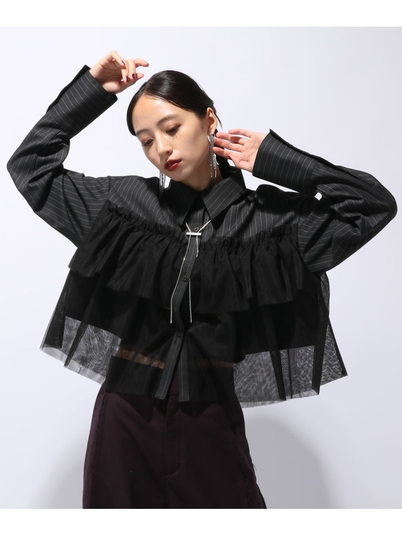 楽天市場】チュールドッキングシャツ HARE ハレ トップス シャツ