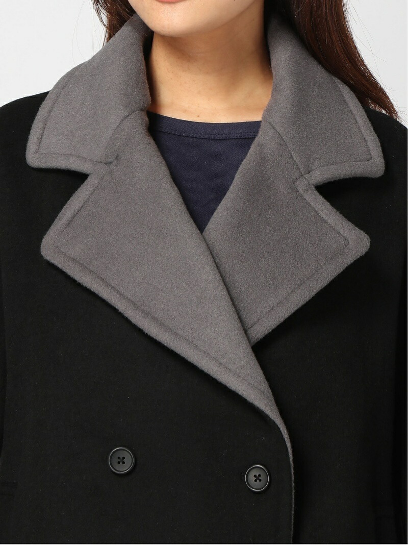 楽天市場】(W)バイカラーPコート HARE ハレ ジャケット・アウター