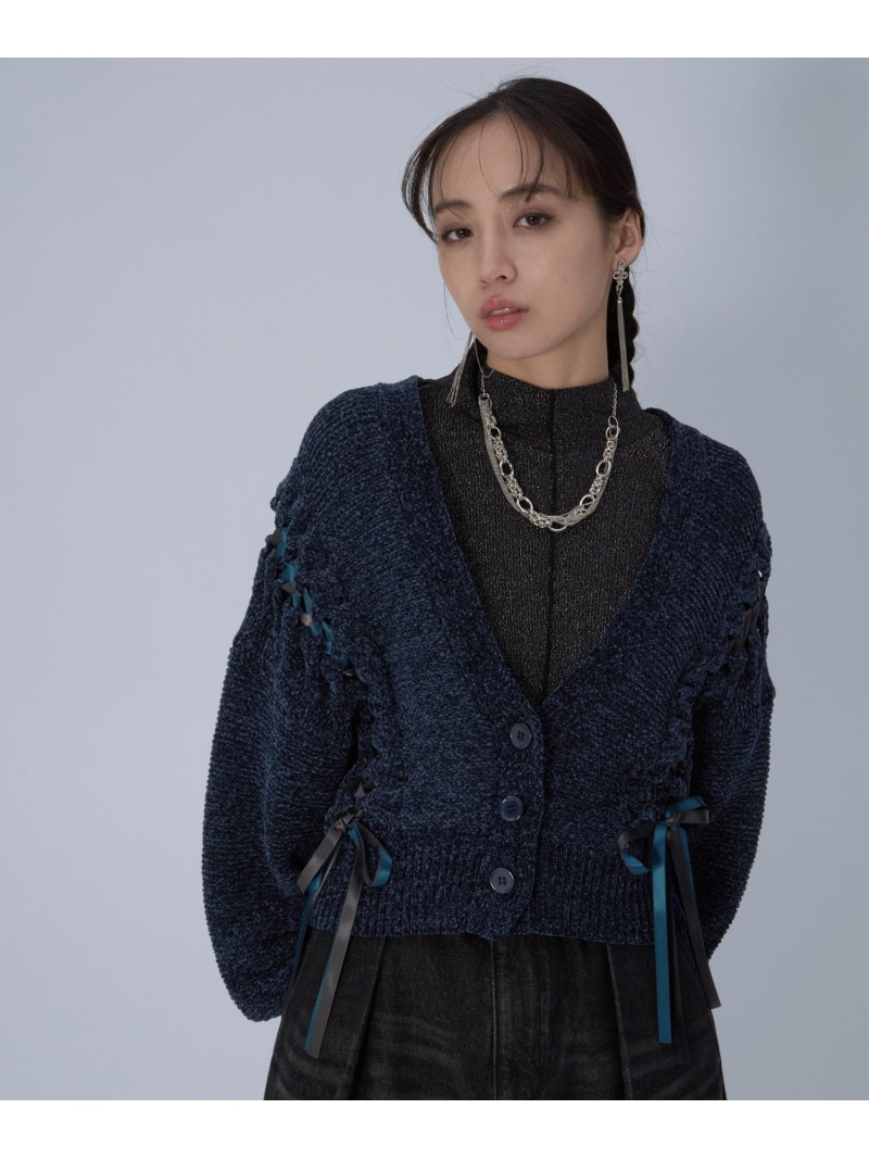 楽天市場】モールレースアップカーディガン HARE ハレ トップス