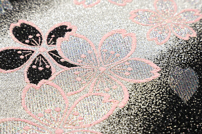 楽天市場】【 中古 】 袋帯 振袖用 正絹 唐織 引箔 銀 ラメ糸 黒地