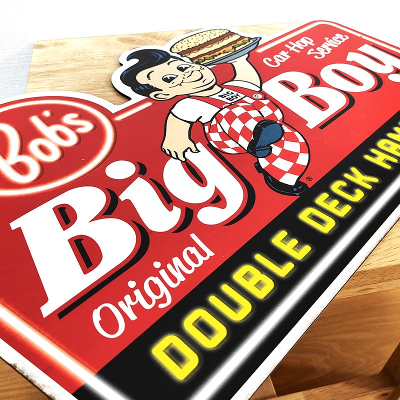 楽天市場】ブリキ看板 おしゃれ Bob's Big Boy ダイカットエンボス