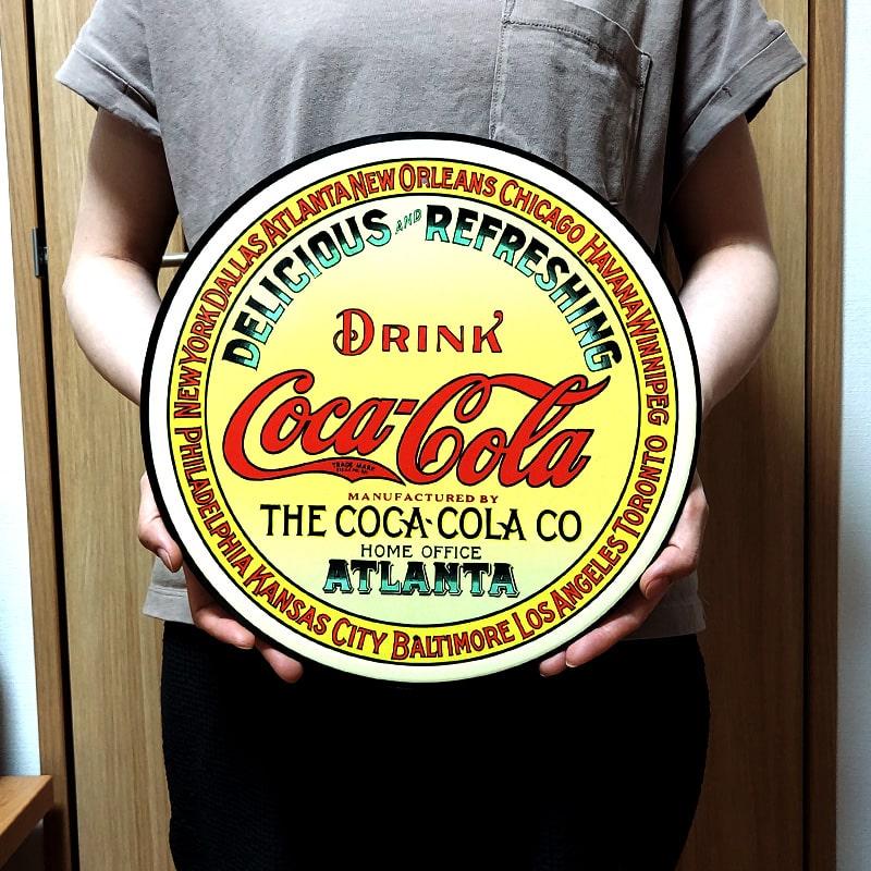 楽天市場】ブリキ看板 コカコーラ アンティーク ラウンドメタルサイン