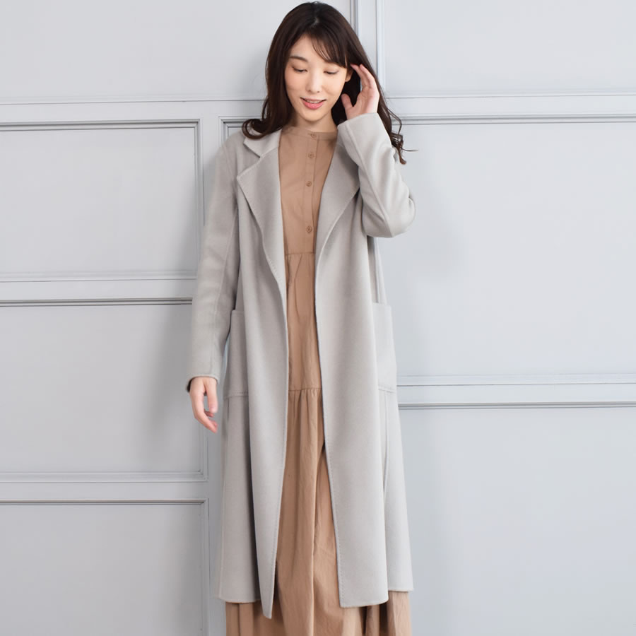 楽天市場】カシミヤ コート カシミア 100% コート ダブルフェイス