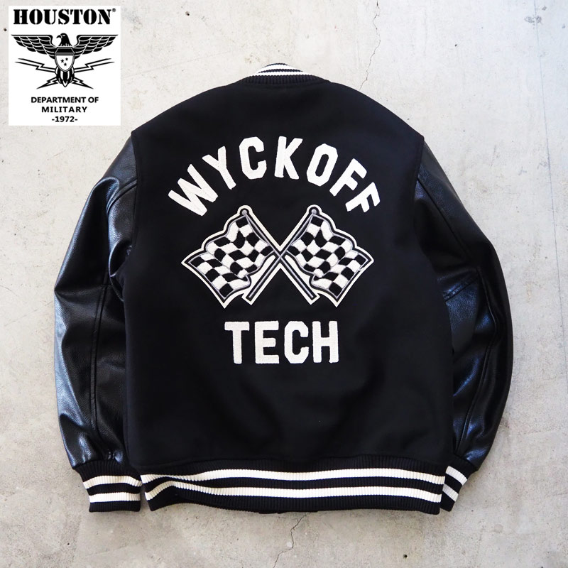 楽天市場】HOUSTON ヒューストン スタジャン MELTON AWARD JACKET FLAG