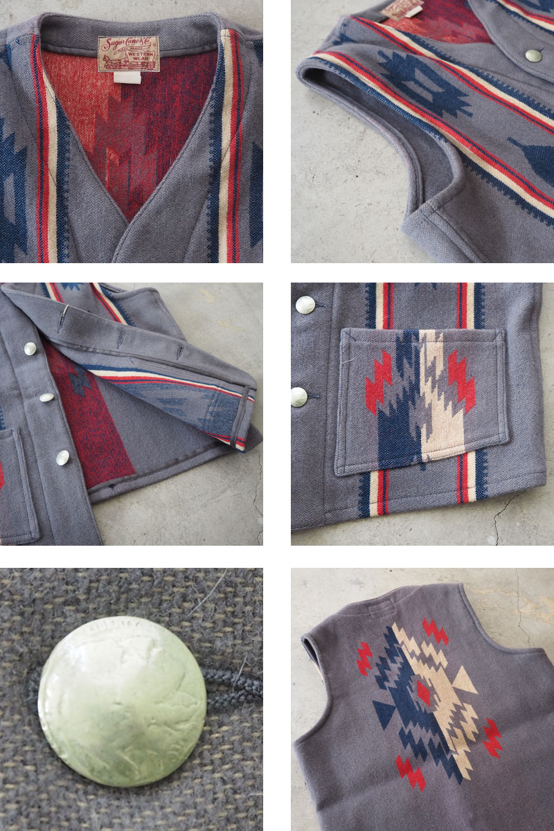 楽天市場】SUGAR CANE シュガーケーン ベスト NATIVE AMERICAN WOOL