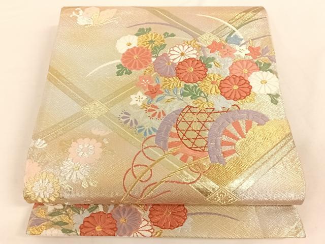 楽天市場】平和屋着物◎佐賀錦 六通柄袋帯 唐織 花車文 金銀糸 正絹