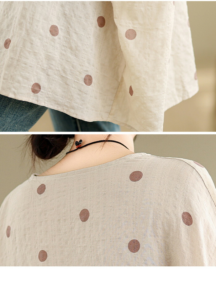 楽天市場】チュニック 大きいサイズ チュニック ブラウス ドット柄