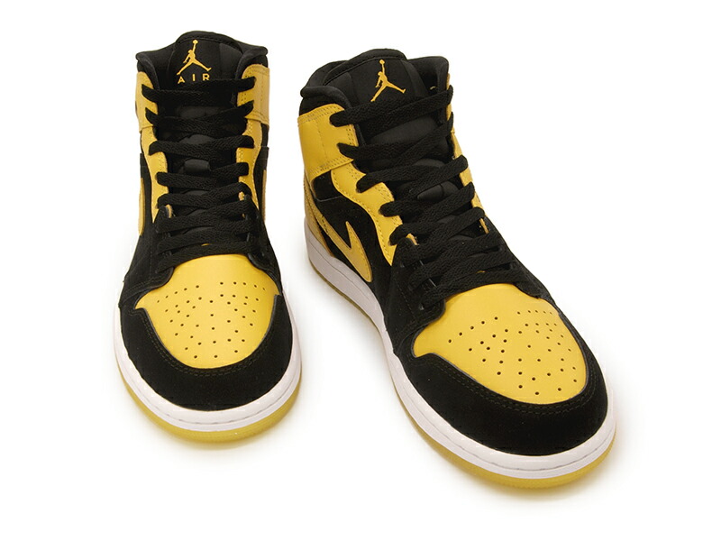 nikeエアジョーダン1ハイカットゴルフシューズ、イエロー/ブラック