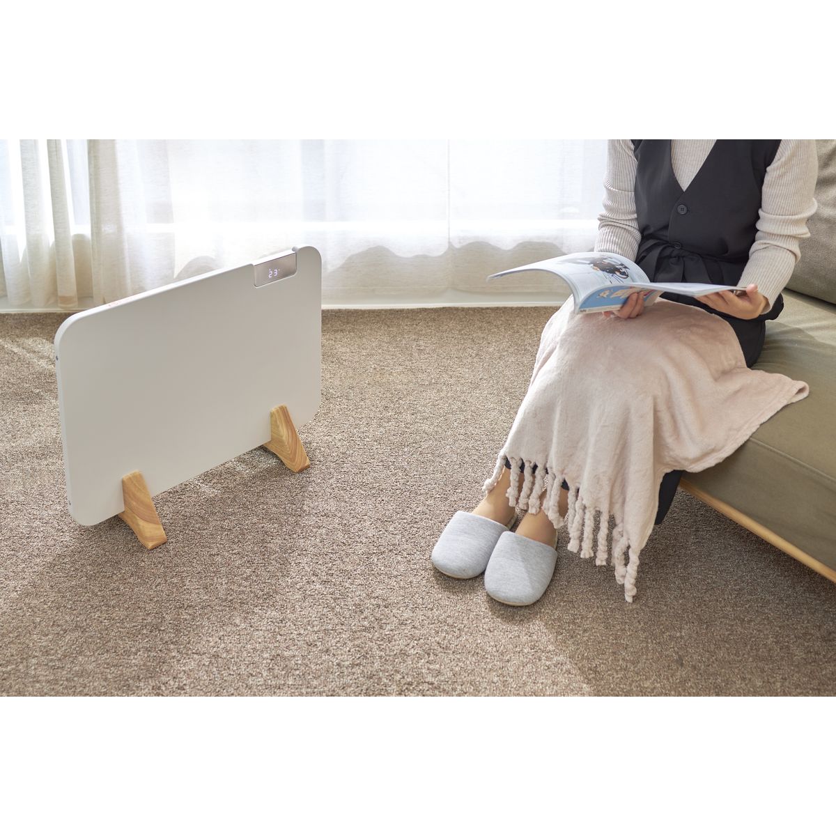 楽天市場】moku. コンベクターヒーター(パネルヒーター) ここぽか 800W