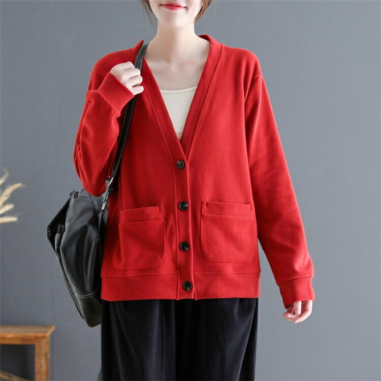 楽天市場】綿 ジャケット 秋 カーディガン レディース ノーカラー