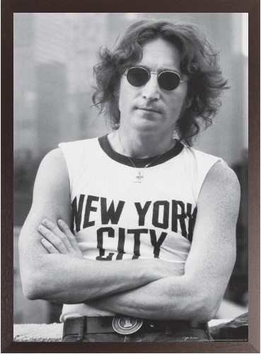 楽天市場】ジョン・レノン NYC ポスター 木製アートフレーム付 91.5