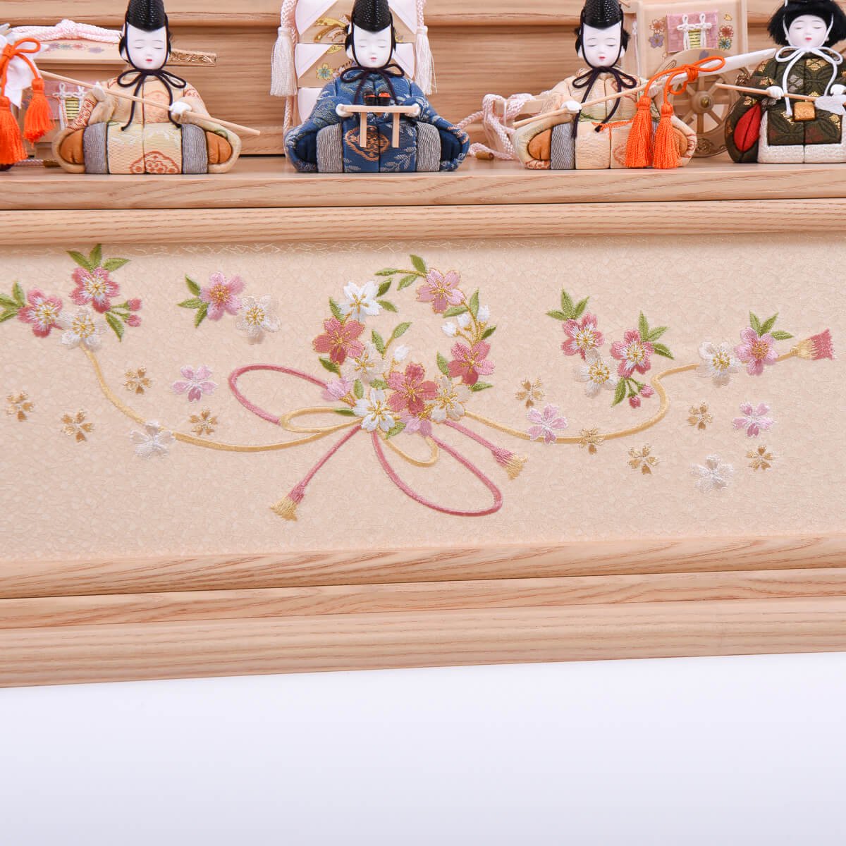 楽天市場】雛人形 木目込み 木村一秀 収納飾り 三段 十五人飾り 15人