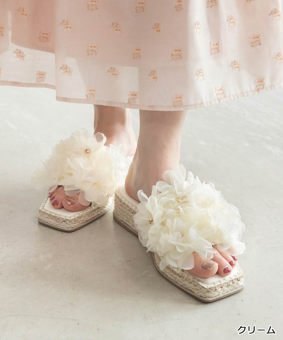 楽天市場】【22.5cm〜25.5cm】RANDA/ランダ/ボリュームフラワー