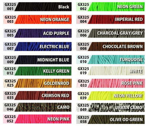 楽天市場】【ネコポス便対応】 【 5m カット売り 】325 PARACORD 1/8