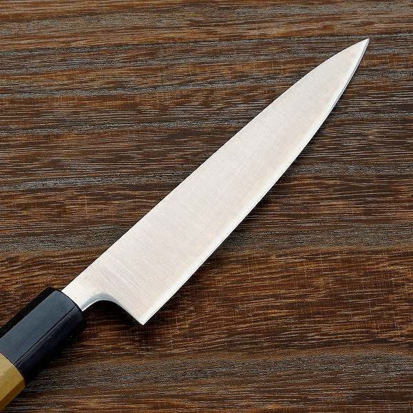 楽天市場】和ペティナイフ 両刃 135mm粉末ハイスR2 割込み 水牛八角柄