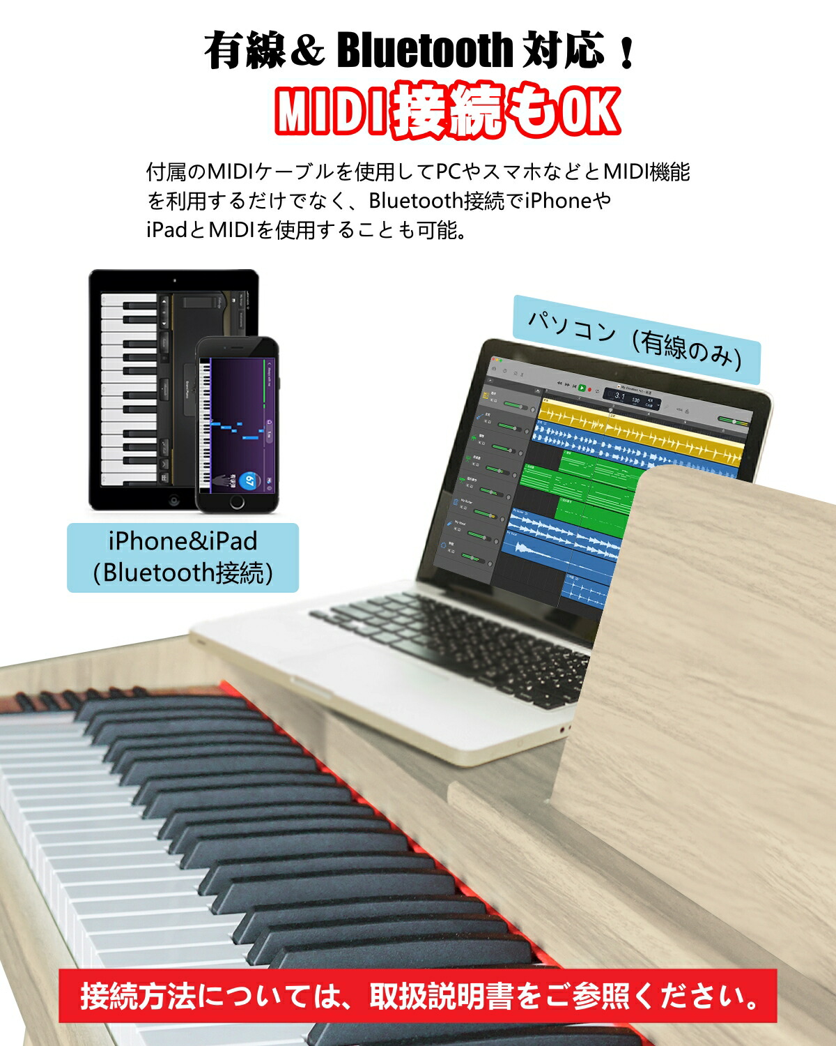 楽天市場】【新シリーズ】ニコマク NikoMaku 電子ピアノ 88鍵盤 Leaf