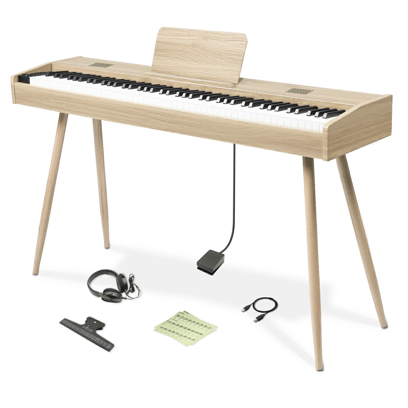 楽天市場】【ハンマーアクション鍵盤 木目調モデル】Longeye 電子