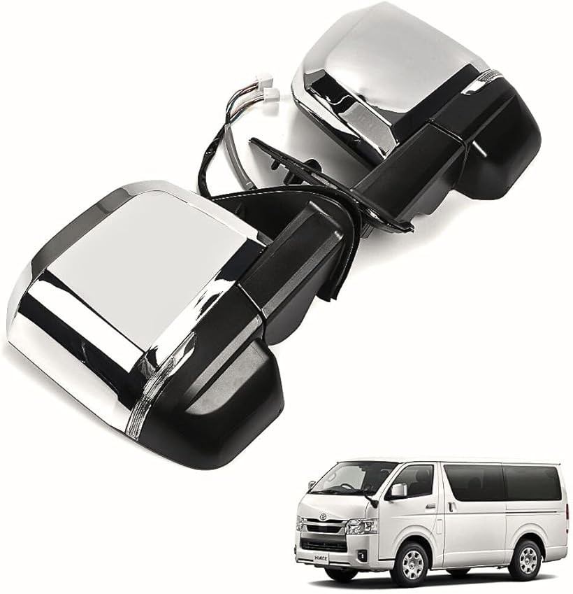 楽天市場】ハイエース200系 全型式対応 6型ルック ドアミラー クローム