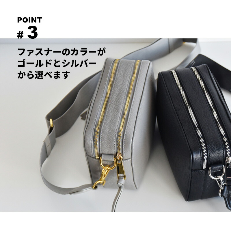 楽天市場】本革 ショルダーバッグ 斜めがけ ダブルジッパー レディース