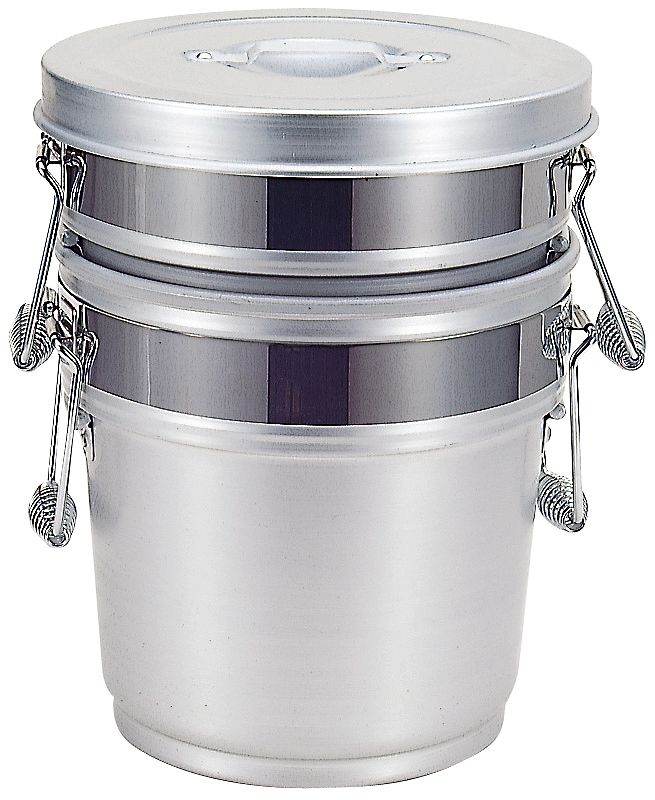 楽天市場】段付二重保温食缶6L MO-A型 【 給食食缶 学校給食 厨房用