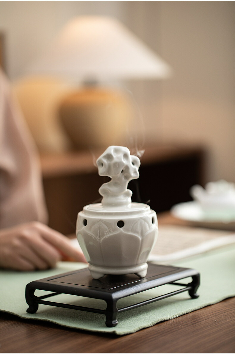 楽天市場】雰囲気作り 香炉 お香・線香立て 白磁 磁器 香皿 キャンドル