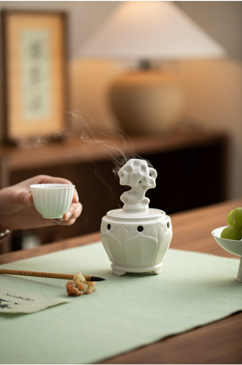 楽天市場】雰囲気作り 香炉 お香・線香立て 白磁 磁器 香皿 キャンドル