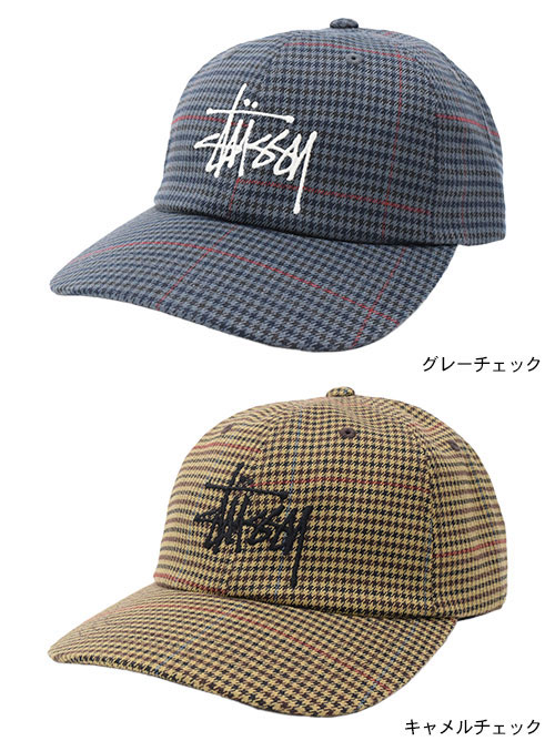 楽天市場】ステューシー STUSSY キャップ 帽子 Big Logo Check Low Pro