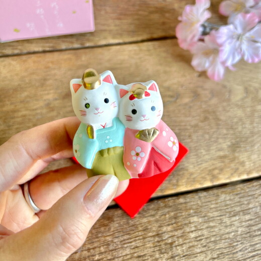 楽天市場】【即納】猫の日 錦彩睦ねこ雛 雛 猫 ねこ ネコ 雛人形