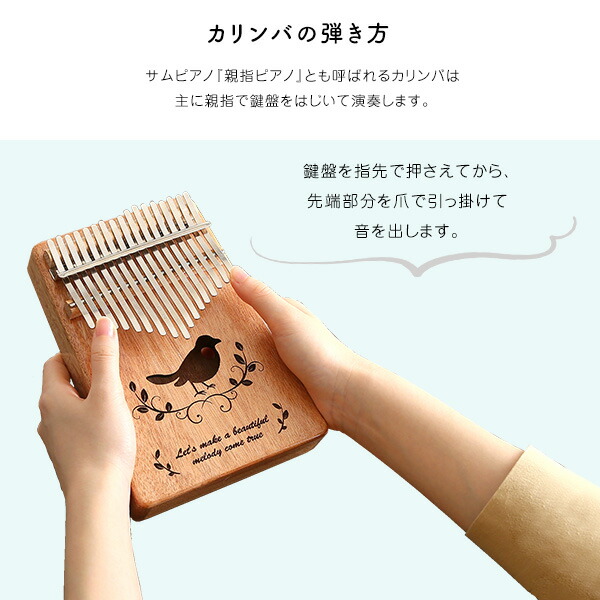 楽天市場】カリンバ 初心者セット 17キー 絵柄付きタイプ 楽譜付き
