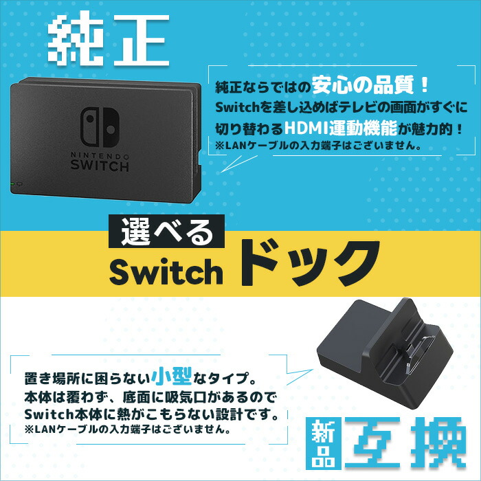 Nintendo Switch 本体 ドック付き 動作確認済み 初期型/旧型 動作確認