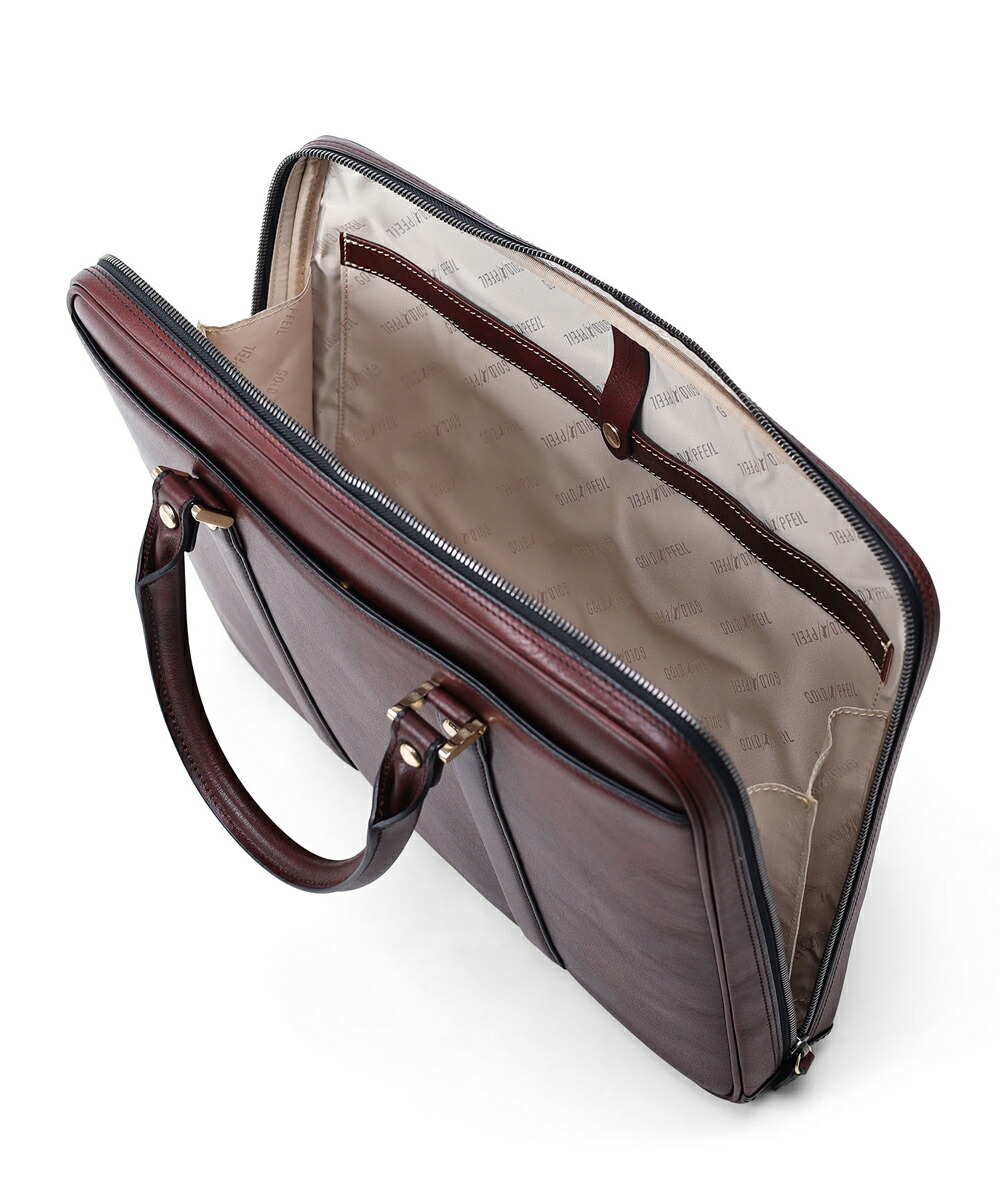 ☆美品☆GOLD PFEIL レザービジネスバッグ A4 本革 メンズ ワイン 楽天