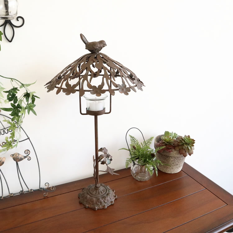 楽天市場】【当日発送】アイアンキャンドルホルダー（LED付き