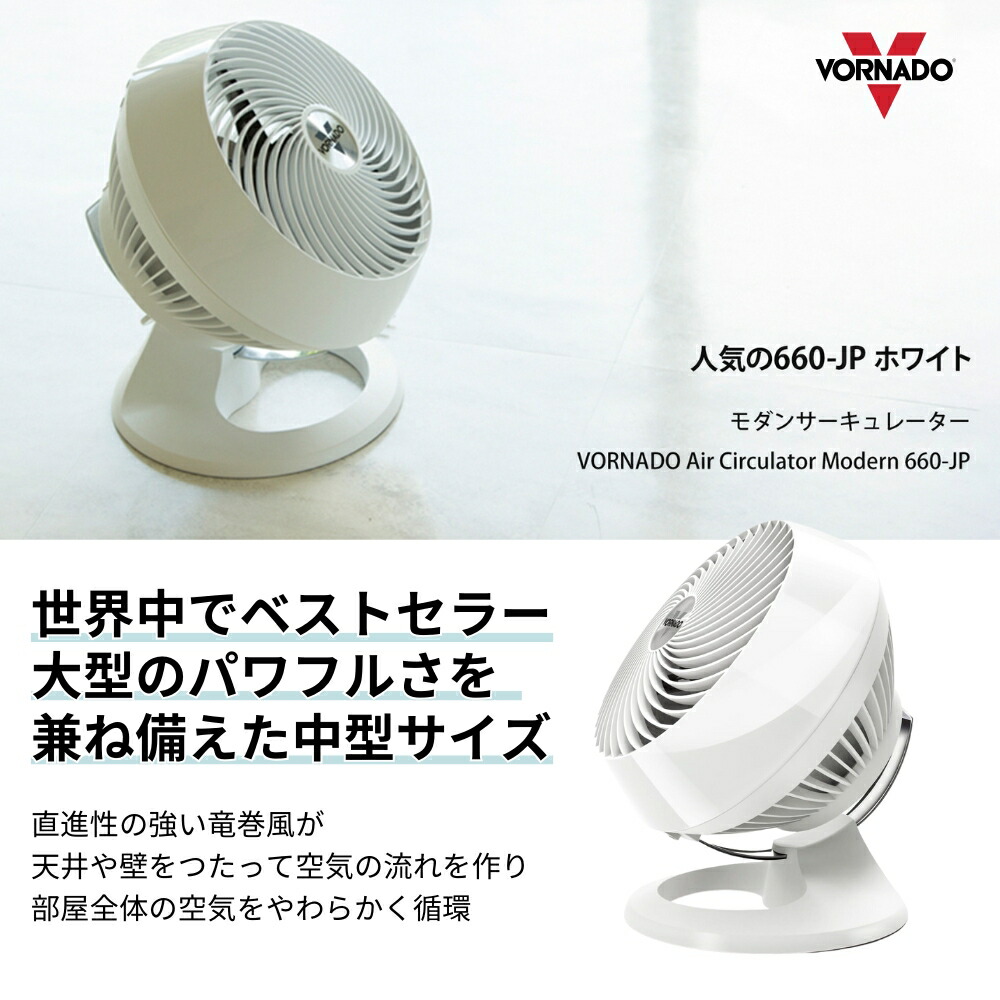 楽天市場】ボルネード サーキュレーター 660-JP ホワイト 扇風機 静音
