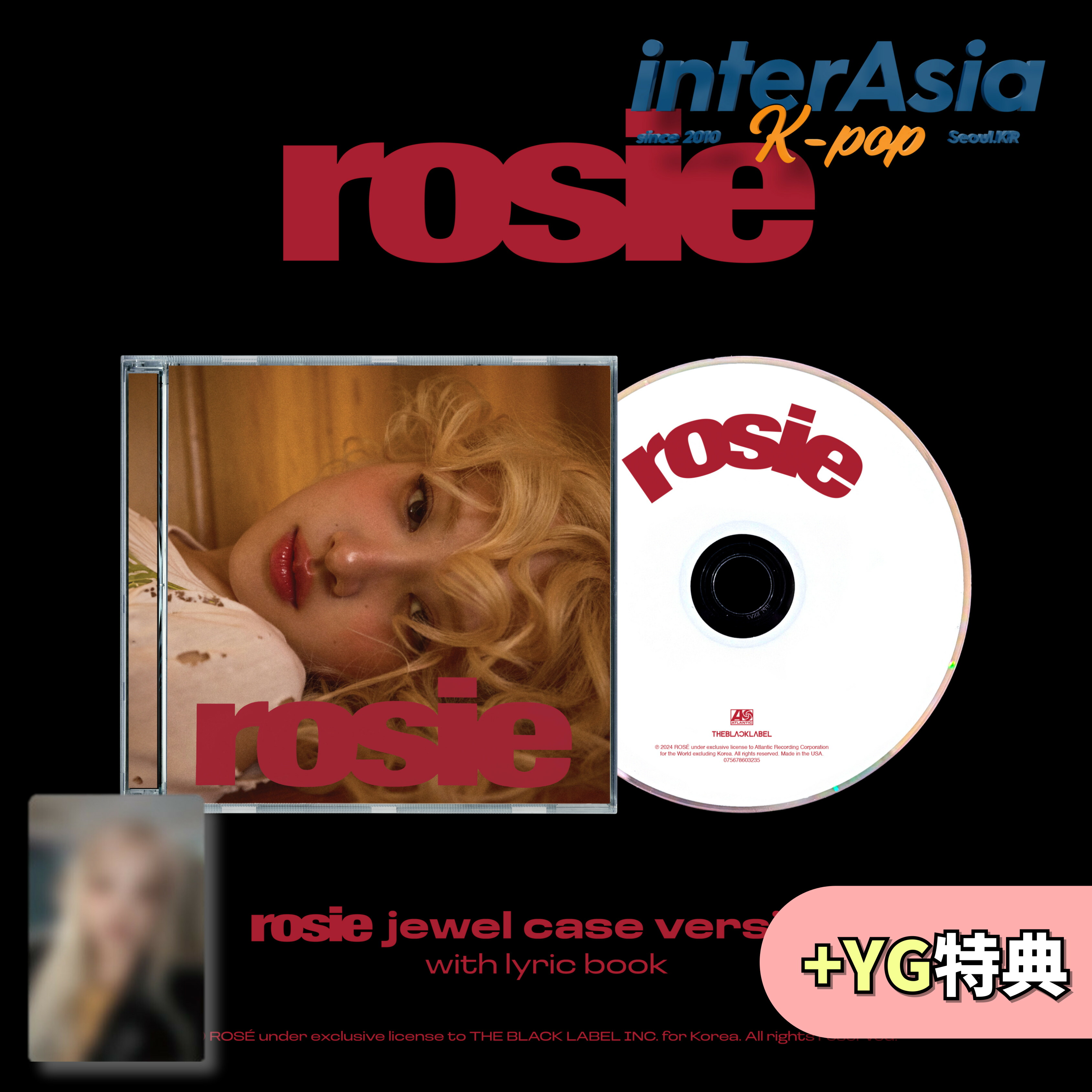 楽天市場】☆YG特典☆ ROSE - first studio album 「rosie」 (JEWEL