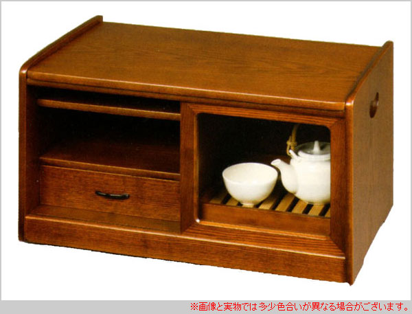 楽天市場】和風 ポットワゴン キャスター付き お座敷ワゴン 欅 和風