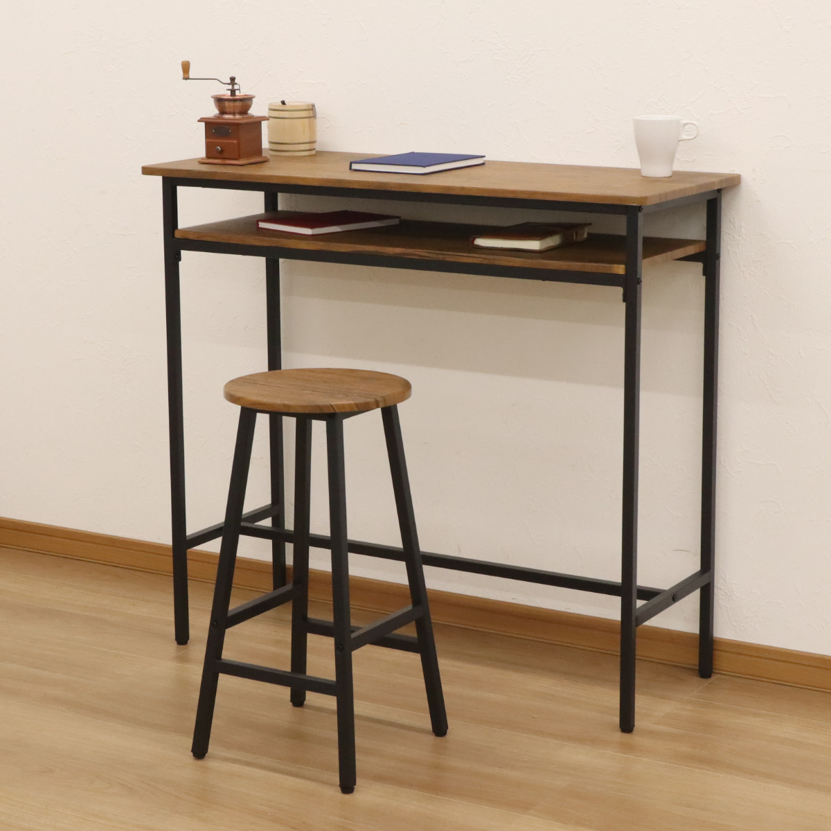 楽天市場】カウンタースツール 2脚セット 高さ60cm 木目調 （ 送料無料